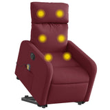 Fauteuil inclinable de massage électrique Rouge bordeaux Tissu