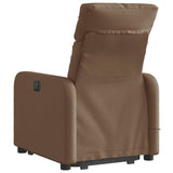 Fauteuil inclinable de massage électrique Marron Tissu