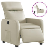 Fauteuil inclinable électrique Crème Similicuir