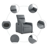 Fauteuil inclinable électrique Gris Similicuir