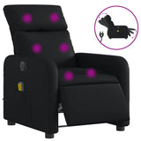Fauteuil de massage inclinable électrique noir similicuir