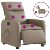 Fauteuil de massage inclinable électrique cappuccino similicuir