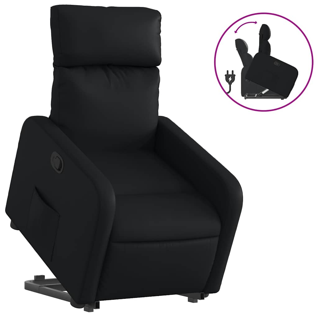 Fauteuil inclinable Noir Similicuir