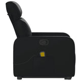 Fauteuil inclinable de massage Noir Similicuir