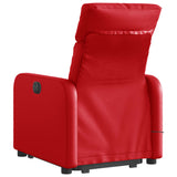Fauteuil inclinable de massage Rouge Similicuir