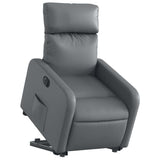 Fauteuil inclinable électrique gris similicuir