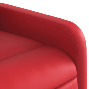 Fauteuil inclinable électrique rouge similicuir