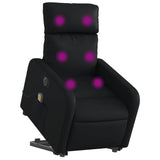 Fauteuil inclinable de massage électrique noir similicuir