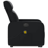 Fauteuil inclinable de massage électrique noir similicuir