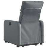 Fauteuil inclinable de massage électrique gris similicuir