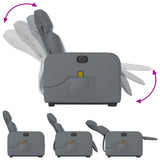 Fauteuil inclinable de massage électrique gris similicuir