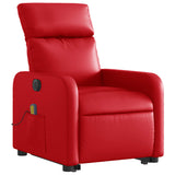 Fauteuil inclinable de massage électrique rouge similicuir