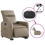 Fauteuil inclinable de massage électrique cappuccino similicuir
