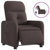 Fauteuil inclinable électrique Marron foncé Tissu