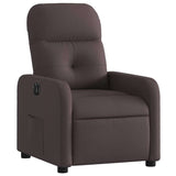 Fauteuil inclinable électrique Marron foncé Tissu