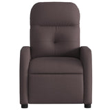 Fauteuil inclinable électrique Marron foncé Tissu