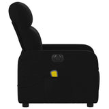 Fauteuil de massage inclinable électrique Noir Tissu