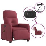 Fauteuil de massage inclinable électrique Rouge bordeaux Tissu
