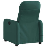 Fauteuil de massage inclinable électrique Vert foncé Tissu