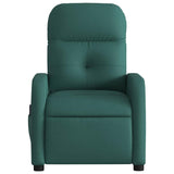 Fauteuil de massage inclinable électrique Vert foncé Tissu