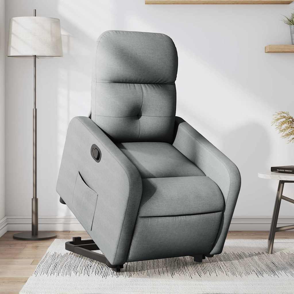 Fauteuil inclinable Gris clair Tissu