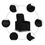 Fauteuil inclinable noir tissu