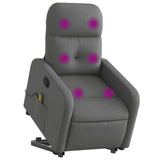 Fauteuil de massage inclinable Gris foncé Tissu