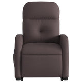 Fauteuil inclinable de massage Marron foncé Tissu
