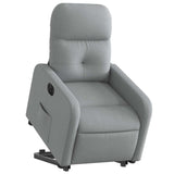 Fauteuil inclinable électrique gris clair tissu