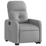 Fauteuil inclinable électrique gris clair tissu