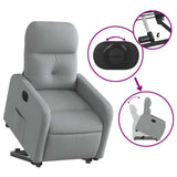 Fauteuil inclinable électrique gris clair tissu