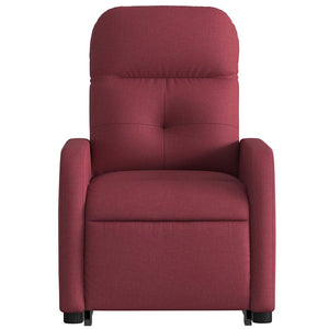 Fauteuil inclinable électrique rouge bordeaux tissu