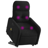 Fauteuil inclinable de massage électrique Noir Tissu