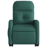 Fauteuil inclinable de massage électrique Vert foncé Tissu
