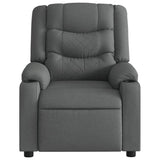 Fauteuil de massage inclinable gris foncé tissu