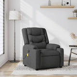 Fauteuil de massage inclinable gris foncé tissu