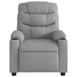 Fauteuil de massage inclinable gris clair tissu