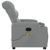 Fauteuil de massage inclinable gris clair tissu