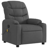 Fauteuil de massage inclinable gris foncé tissu