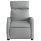Fauteuil inclinable de massage en tissu gris clair