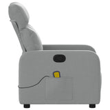 Fauteuil inclinable de massage en tissu gris clair