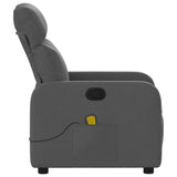 Fauteuil inclinable de massage en tissu gris foncé