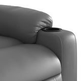 Fauteuil de massage inclinable gris similicuir