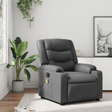 Fauteuil de massage inclinable gris similicuir