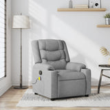 Fauteuil inclinable de massage en tissu gris clair