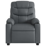 Fauteuil de massage inclinable gris similicuir