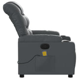 Fauteuil de massage inclinable gris similicuir