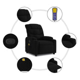 Fauteuil inclinable de massage noir tissu