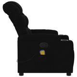 Fauteuil inclinable de massage noir tissu
