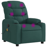 Fauteuil inclinable de massage vert foncé tissu